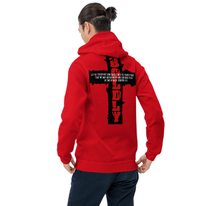 SaySo Gifts and Apparel Boldly Hoodie in Red, Christian Hoodies for Men and Women, Christian Streetwear Brand