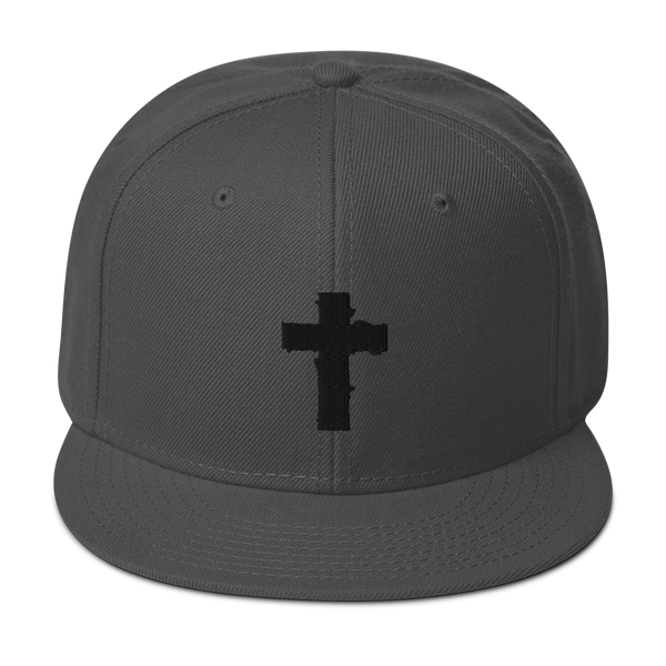 SaySo Gifts and Apparel Cross Snapback Hat in Gray, Christian Hats, Christian Streetwear Brand