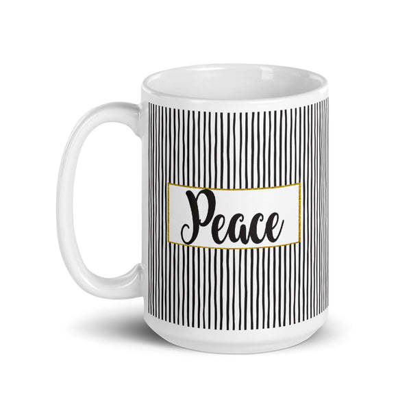 SaySo Gifts and Apparel Peace Coffee Mug, Christian Coffee Mugs, Inspirational Coffee Mugs