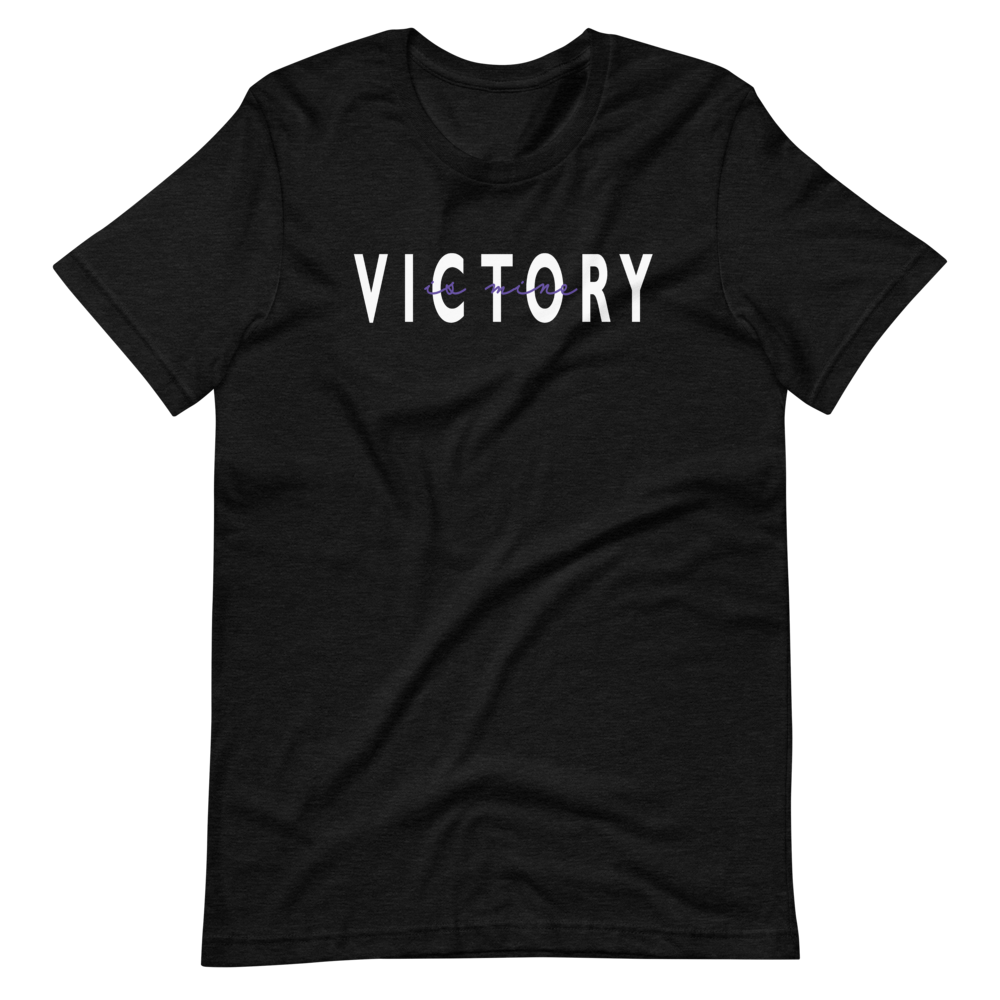 SaySo Gifts and Apparel Victory is Mine T-Shirt in Black, Christian T-Shirts for Men and Women, Inspirational T-Shirts, Christian Streetwear Brand