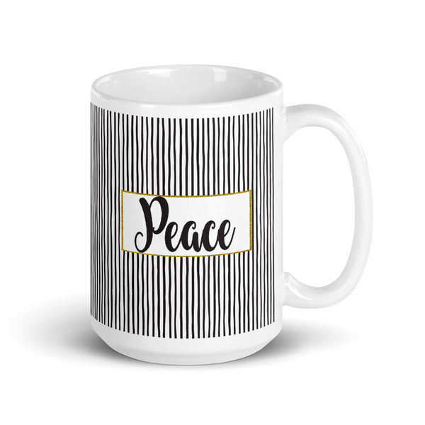 SaySo Gifts and Apparel Peace Coffee Mug, Christian Coffee Mugs, Inspirational Coffee Mugs