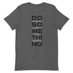 SaySo Gifts and Apparel Do Something Short Sleeve T Shirt in Gray, Christian T Shirts for Men