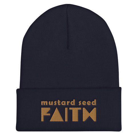 SaySo Gifts and Apparel Mustard Seed Faith Beanie, Christian Hats, Christian Streetwear Brand